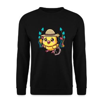 animaux mignons poussin wild west enfants enfant - Sweat-shirt Unisexe - noir - Devant - Alina (178cm) & Michal (187cm)