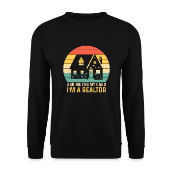 Realtor Real Estate Agent - Unisex Sweatshirt - black - Front - Alina (178cm) & Michal (187cm)