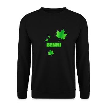 Fortwirt Benni - Unisex Sweatshirt - black - Front - Alina (178cm) & Michal (187cm)