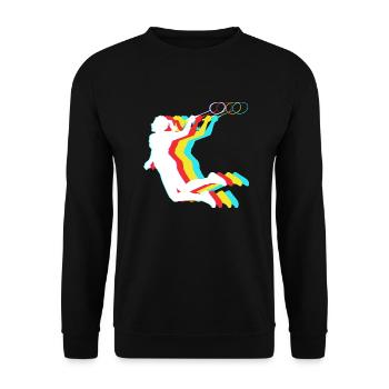 Badminton - Unisex Sweatshirt - black - Front - Alina (178cm) & Michal (187cm)