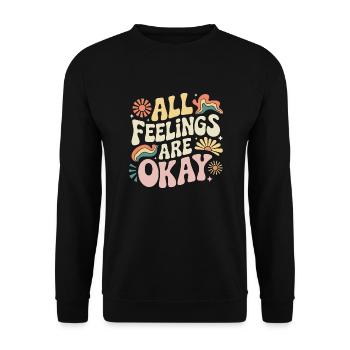 A Saying for Mental Health Awareness - Unisex Sweatshirt - black - Front - Alina (178cm) & Michal (187cm)