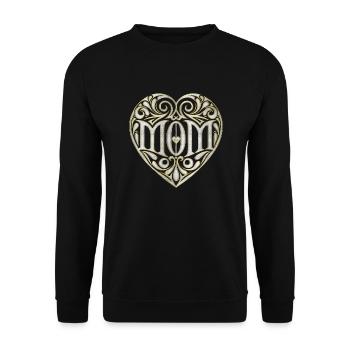 Liebe Zitate amore Blumen Frauen Mädchen Mutter weiblich - Unisex Pullover - Schwarz - Vorne - Alina (178cm) & Michal (187cm)
