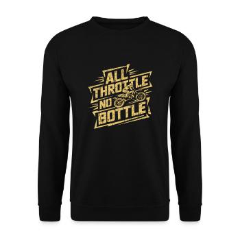 Adrenaline & Speed in Motocross - Unisex Sweatshirt - black - Front - Alina (178cm) & Michal (187cm)