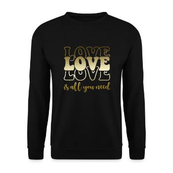 xoxo love you amore Flowers Women Valentine day 14 - Unisex Sweatshirt - black - Front - Alina (178cm) & Michal (187cm)