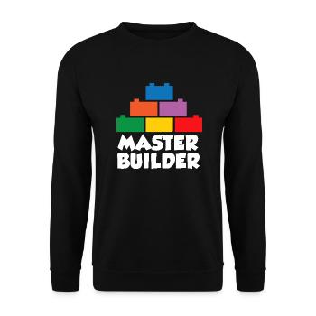 Constructeur de briques Jouets Blocs Blocs de serrage Briques - Sweat-shirt Unisexe - noir - Devant - Alina (178cm) & Michal (187cm)