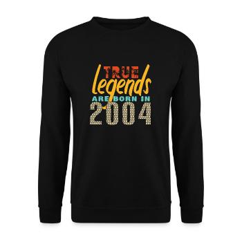 The True Legends were born in 2004. Year 2025. - Unisex Sweatshirt - black - Front - Alina (178cm) & Michal (187cm)