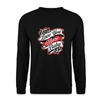 Je t'aime mon amour T-shirt pour cadeau valentin - Sweat-shirt Unisexe - noir - Devant - Alina (178cm) & Michal (187cm)