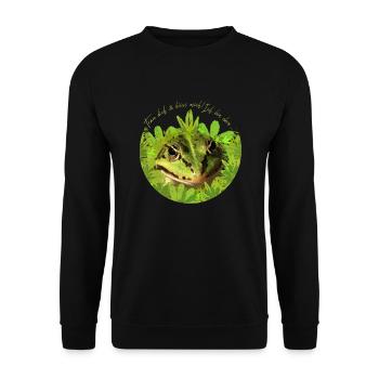 Frog Prince King Kiss Me - Unisex Sweatshirt - black - Front - Alina (178cm) & Michal (187cm)