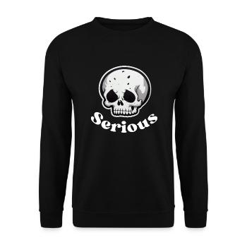 Serious Said by The Skull - Unisex Sweatshirt - black - Front - Alina (178cm) & Michal (187cm)