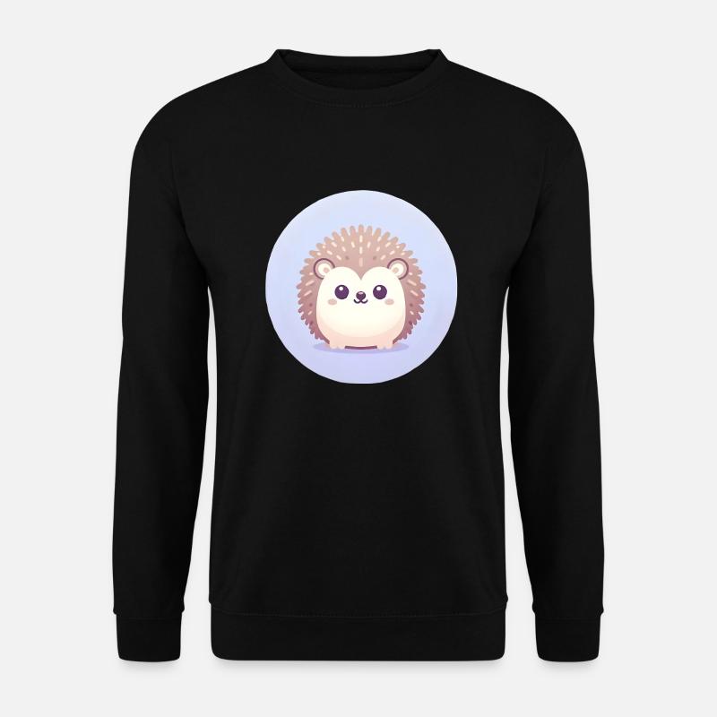 hérisson dessin animé illustration - Sweat-shirt Unisexe - noir