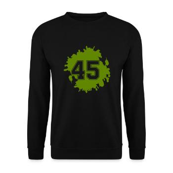 blob 45 - Unisex Sweatshirt - black - Front - Alina (178cm) & Michal (187cm)