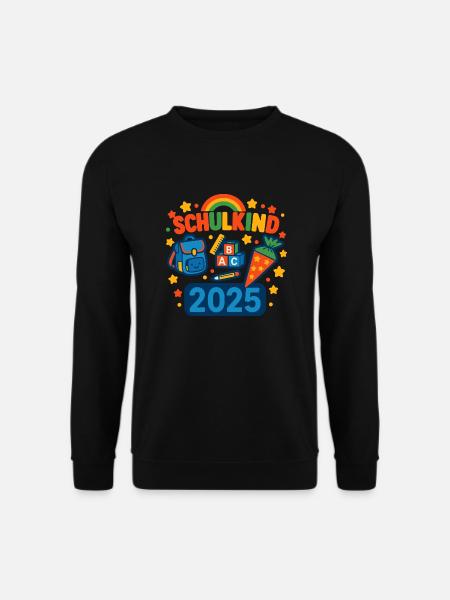 Schulkind 2025 – Der große Tag kann kommen! - Unisex Pullover - Schwarz