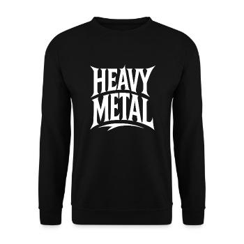 Heavy Metal logo - Unisex Sweatshirt - black - Front - Alina (178cm) & Michal (187cm)