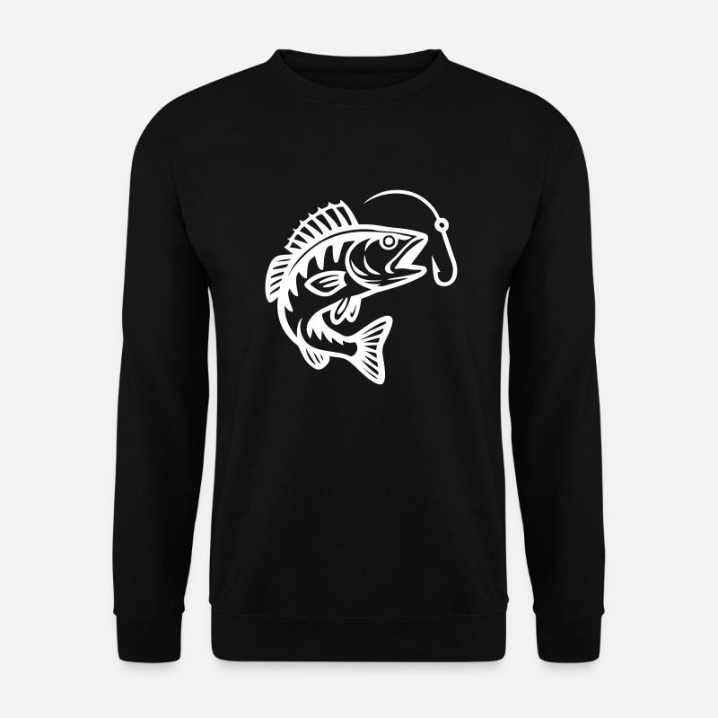 Angeln Fisch Symbol - Unisex Pullover - Schwarz