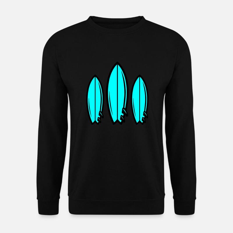 Surfbrett Symbol Surfing - Unisex Pullover - Schwarz