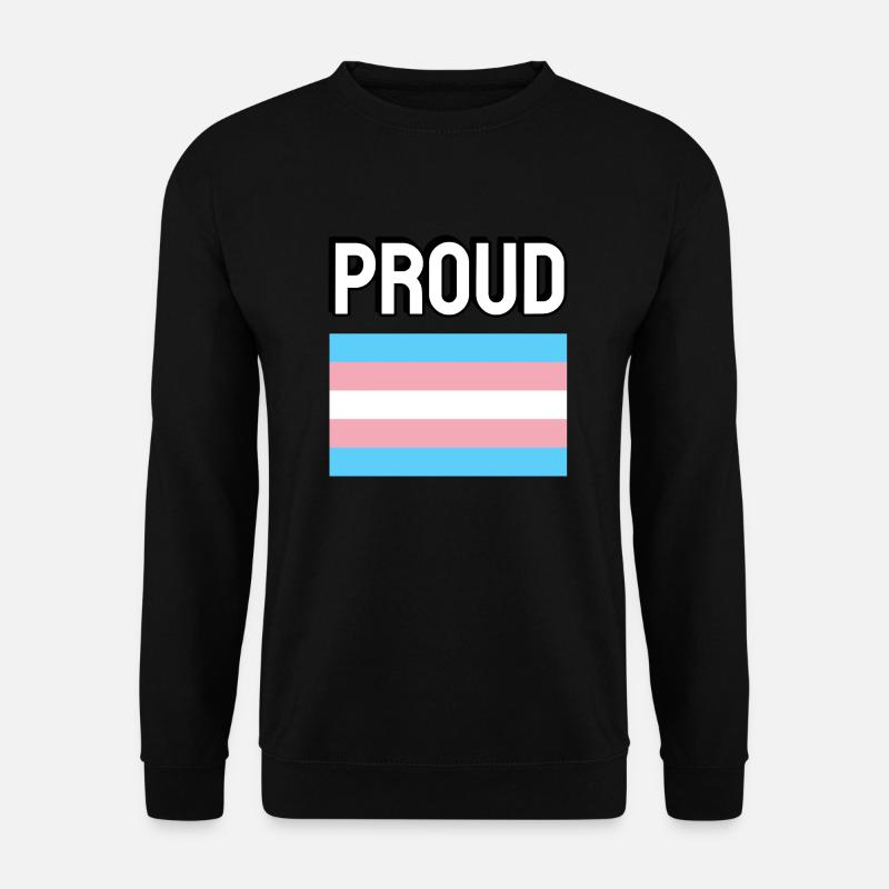 Trans Pride transfierté Drapeau Fier - Sweat-shirt Unisexe - noir