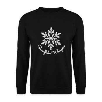 Schneeflockengefluester - Magie des Winters - Unisex Pullover - Schwarz - Vorne - Alina (178cm) & Michal (187cm)