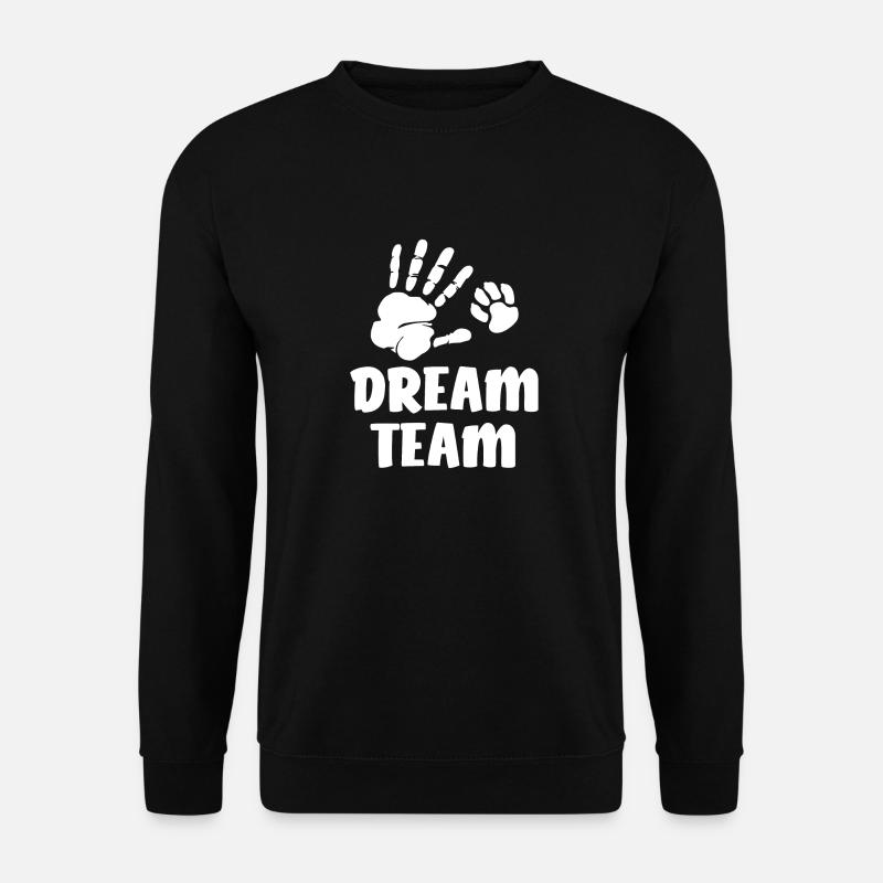 Dream Team Hundepfote Hand Hundebesitzer Hund - Unisex Pullover - Schwarz
