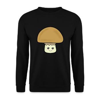Champignon Kawaii Champignon Kawaii Légume Kawaii Fruit Kawaii - Sweat-shirt Unisexe - noir - Devant - Alina (178cm) & Michal (187cm)