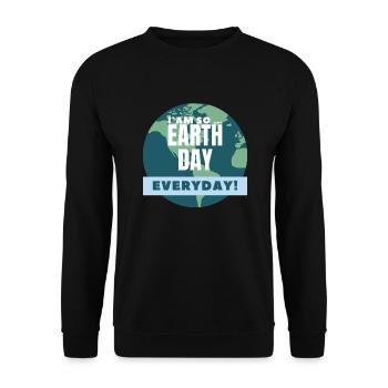 I am so Earth Day Everyday sei ein Teil von uns - Unisex Pullover - Schwarz - Vorne - Alina (178cm) & Michal (187cm)