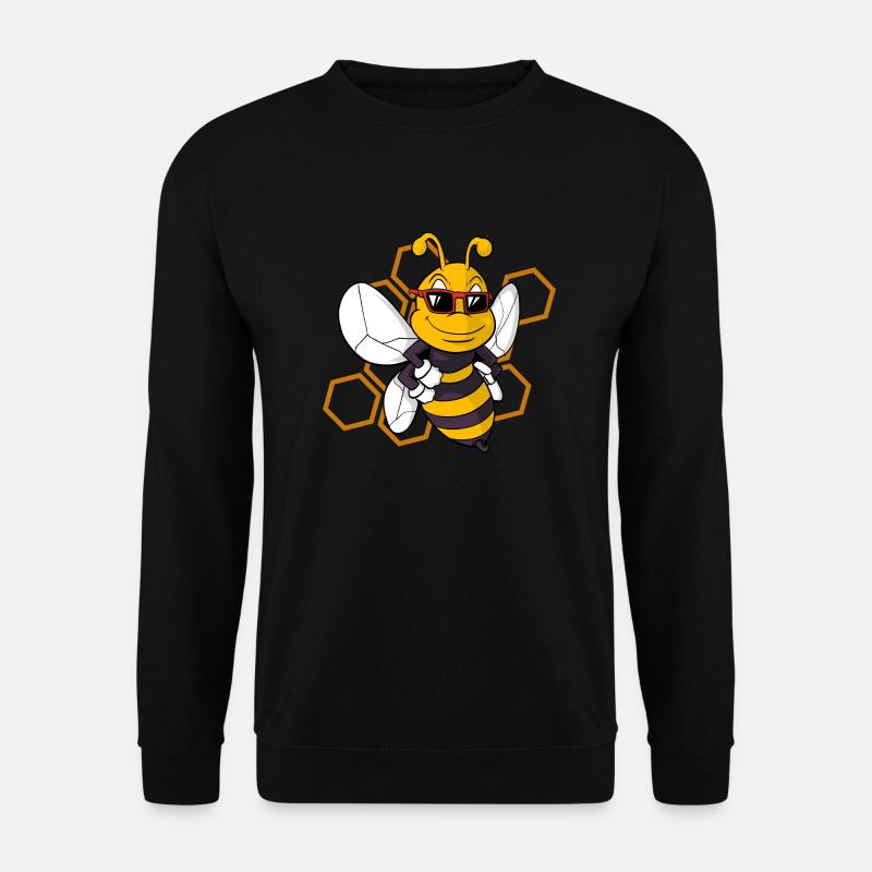 Cute bee wasp bumblebee - Unisex Sweatshirt - black