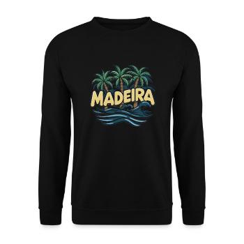 Portugal Madeira - Unisex Pullover - Schwarz - Vorne - Alina (178cm) & Michal (187cm)