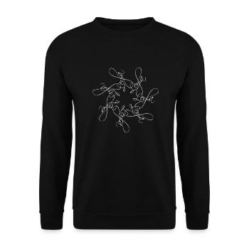 Leyla Name Name Mandala - Unisex Sweatshirt - black - Front - Alina (178cm) & Michal (187cm)