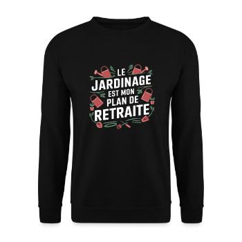 Altersvorsorge - Unisex Pullover - Schwarz - Vorne - Alina (178cm) & Michal (187cm)