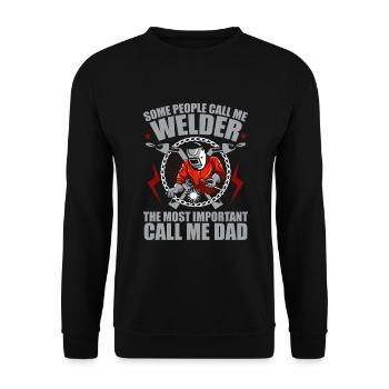 Some people call me welder - Sweat-shirt Unisexe - noir - Devant - Alina (178cm) & Michal (187cm)