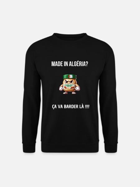 Made in algeria écriture blanche - Sweat-shirt Unisexe - noir