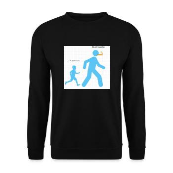 Papa...witze - Unisex Pullover - Schwarz - Vorne - Alina (178cm) & Michal (187cm)