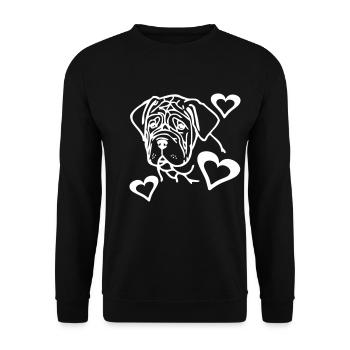 mastinopuppy002 - Sweat-shirt Unisexe - noir - Devant - Alina (178cm) & Michal (187cm)