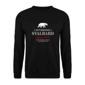 Spitsbergen - Svalbard - Spitzbergen - Polar Bear - Unisex Pullover - Schwarz - Vorne - Alina (178cm) & Michal (187cm)