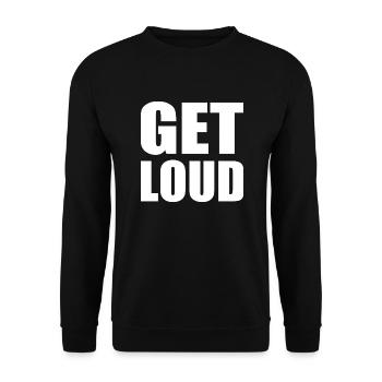 Get loud - Unisex Sweatshirt - black - Front - Alina (178cm) & Michal (187cm)
