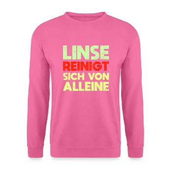 Linse Reinigt Sich Von Alleine - Unisex Pullover - Pink - Vorne