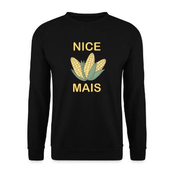 Funny Nice Corn saying as a gift farmer - Unisex Sweatshirt - black - Front - Alina (178cm) & Michal (187cm)