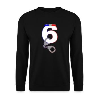 Chemise de policier du 6ème anniversaire des enfants - Sweat-shirt Unisexe - noir - Devant - Alina (178cm) & Michal (187cm)