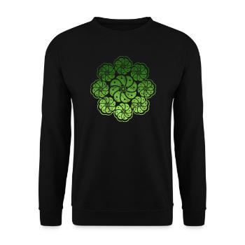Peyote Cactus Mandala - Unisex Sweatshirt - black - Front - Alina (178cm) & Michal (187cm)