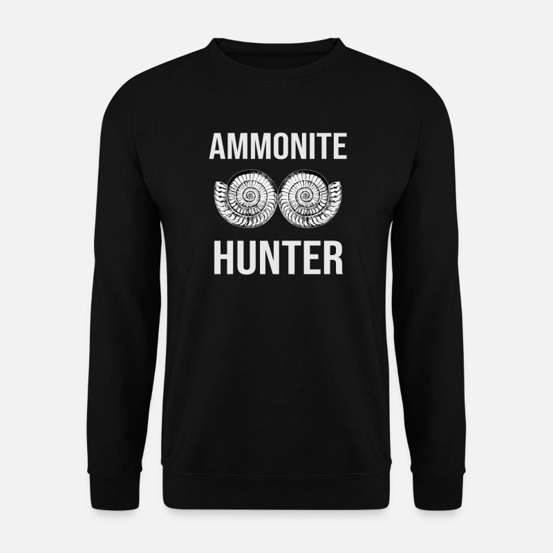 Ammonite Hunter Fossil - Unisex Pullover - Schwarz