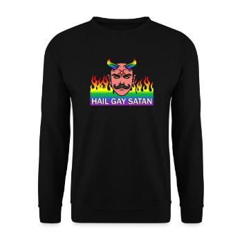 Hail Gay Satan - Unisex Sweatshirt - black - Front - Alina (178cm) & Michal (187cm)