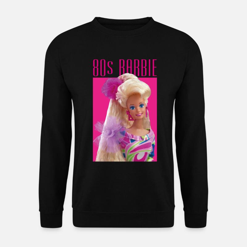 Barbie Porträt Charakter 80er Barbie 80er Jahre - Unisex Pullover - Schwarz