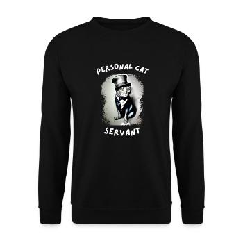 Personal Cat Servant - Unisex Sweatshirt - black - Front - Alina (178cm) & Michal (187cm)