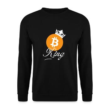 King of Bitcoin - Sweat-shirt Unisexe - noir - Devant - Alina (178cm) & Michal (187cm)