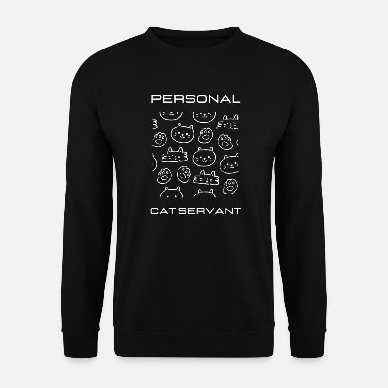 Persönlicher Katzendiener - Unisex Pullover - Schwarz