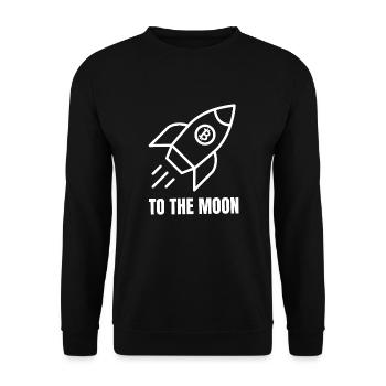 To the moon, tshirt cryptos - Sweat-shirt Unisexe - noir - Devant - Alina (178cm) & Michal (187cm)