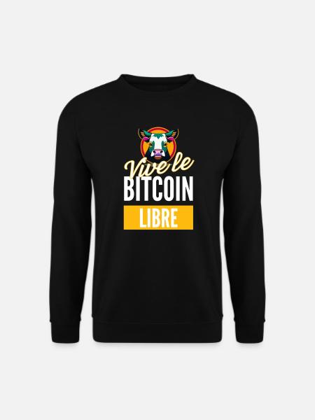 Long live bitcoin free cryptos tshirt - Unisex Sweatshirt - black