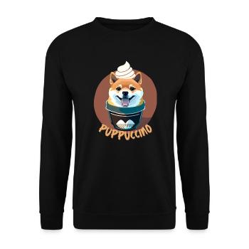 Coffee Dog Puppuccino T-Shirt - Sweat-shirt Unisexe - noir - Devant - Alina (178cm) & Michal (187cm)