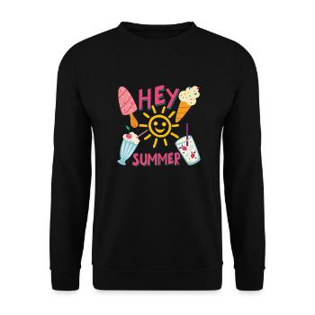 Limonade Popsicle Hello Summer Sunshine - Sweat-shirt Unisexe - noir - Devant - Alina (178cm) & Michal (187cm)