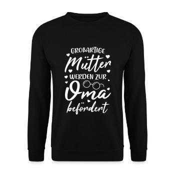 Les grandes mamans sont promues à la grand-mère - Sweat-shirt Unisexe - noir - Devant - Alina (178cm) & Michal (187cm)
