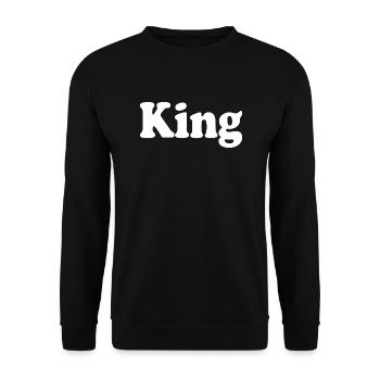 King - Sweat-shirt Unisexe - noir - Devant - Alina (178cm) & Michal (187cm)